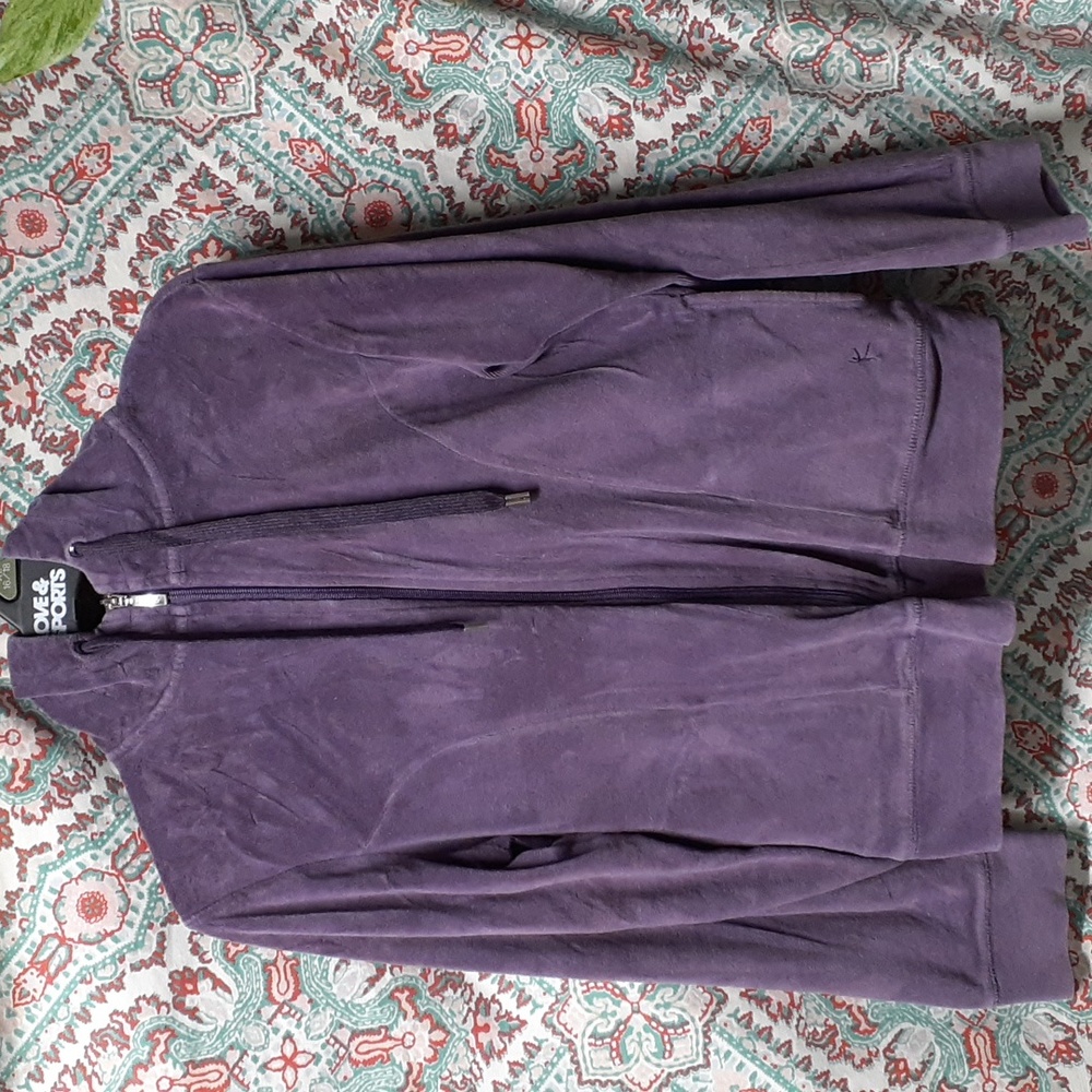 Danskin Now Purple Zip Up Jacket, Size M